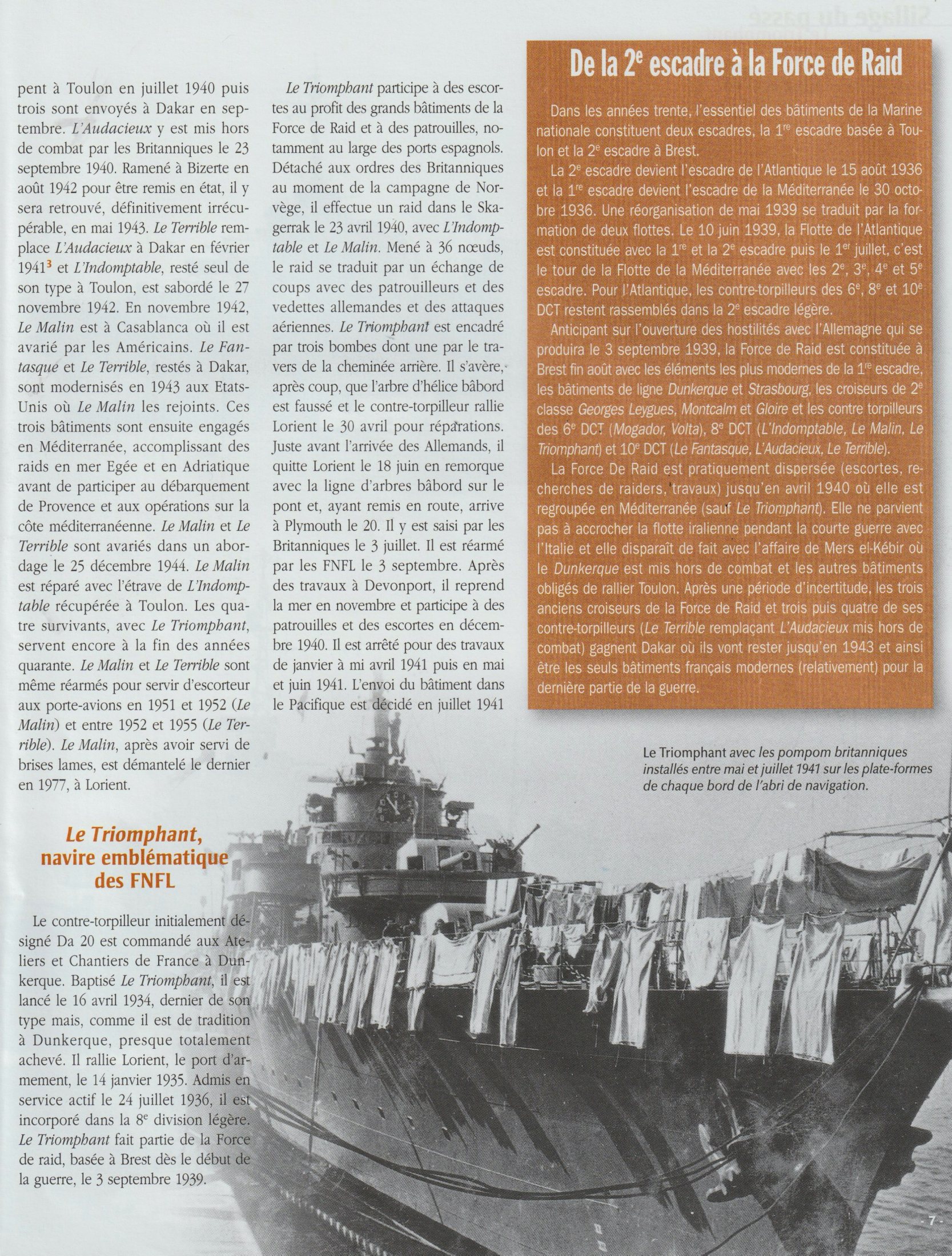 Le Triomphant — revue Marines & Forces navales — page 5