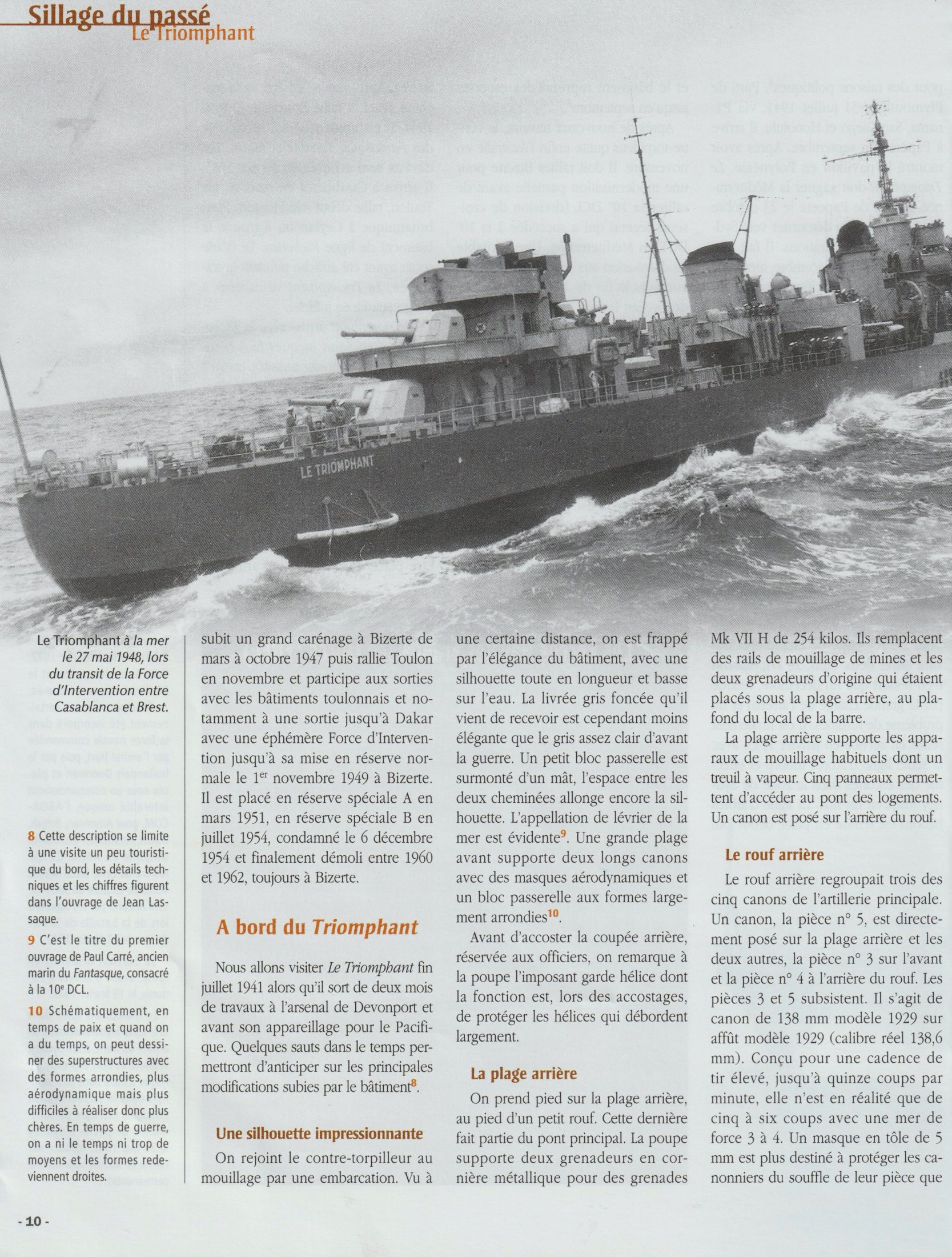 Le Triomphant — revue Marines & Forces navales — page 8