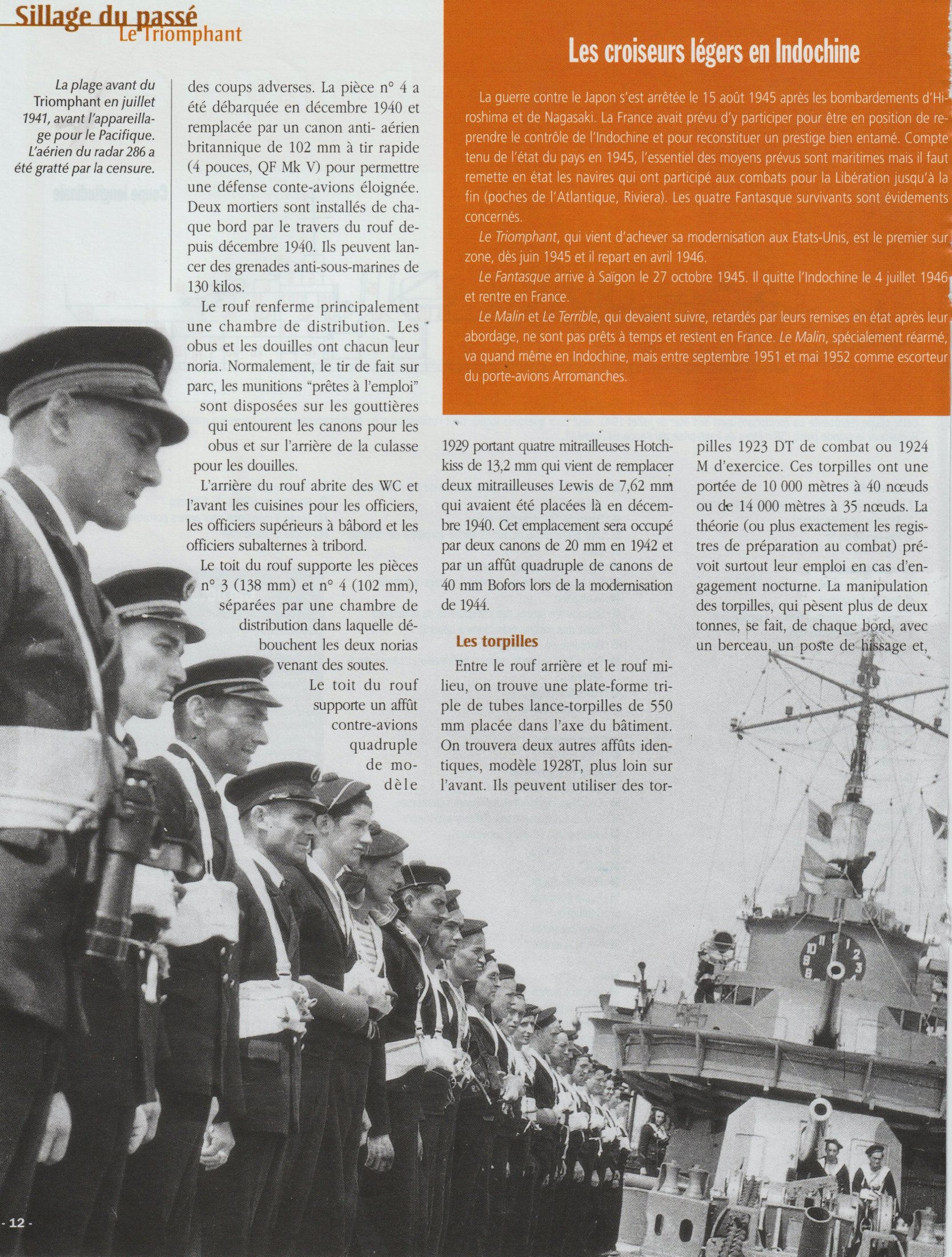 Le Triomphant — revue Marines & Forces navales — page 10