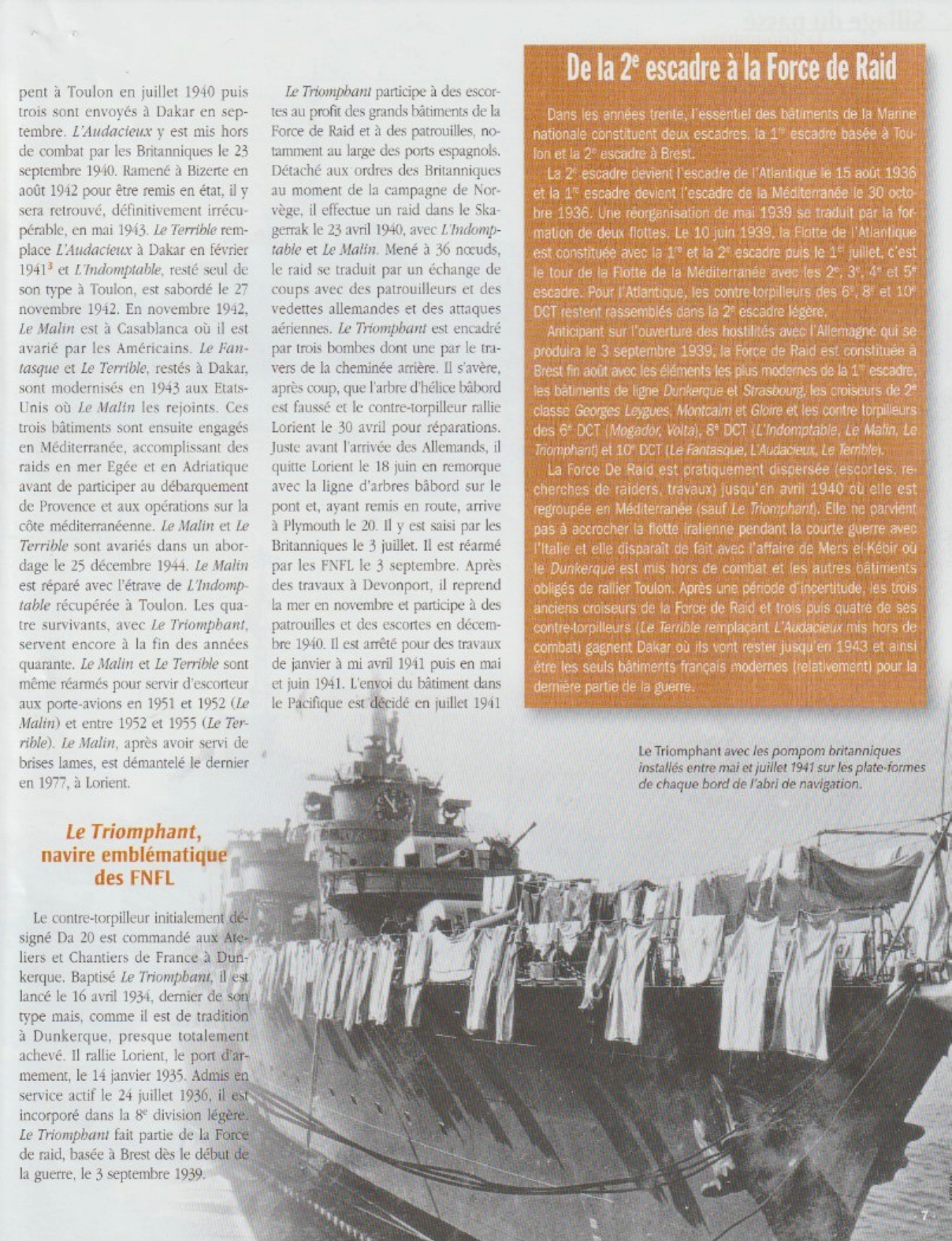 Le contre-torpilleur Le Triomphant - Période FNFL — page 4