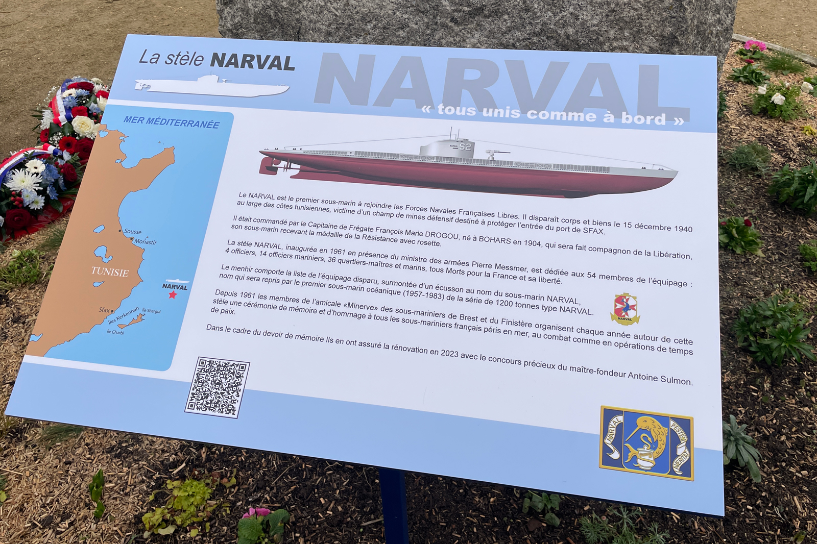 Hommage aux marins du sous-marin Narval