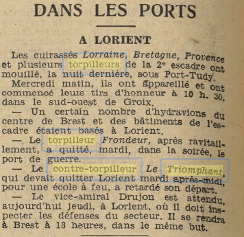 Faux départ du CT Le Triomphant.